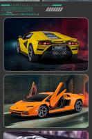 Lamborghini Countach LPI 800-4 Modelo De Coche De Aleación De Metal a Escala 1:24 Con Sonido Y Luz Juguete De Colección Para Niños - details 12