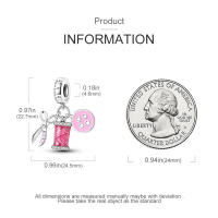 Colgante De Serie Trabajo Y Carrera En Color Plata Para Pulsera Pandora DIY Joyería Para Mujer Zirconia Metálica De Plata - details 51