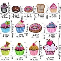 Set De 13 Parches De Tela Bordados En Hierro Para Ropa Con Diseños De Pasteles Dulces Decoración DIY Para Manualidades Y Costura - details 4