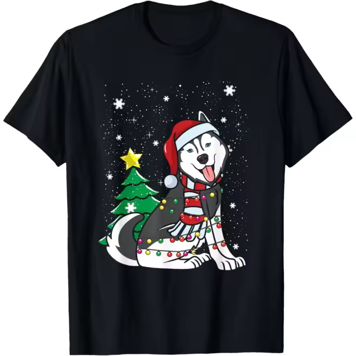 Camiseta de Manga Corta, 100% Algodón, Ropa Unisex para Hombres y Mujeres en 5 Tallas, Camiseta Negra, Cuello redondo con estampado. - 1