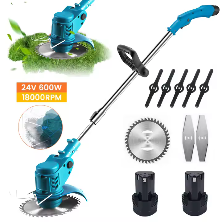 Cortacésped eléctrico inalámbrico Cortador de hierba Cortador de longitud ajustable Herramientas de jardinería doméstica Apto para Makita 18V Batería - 1