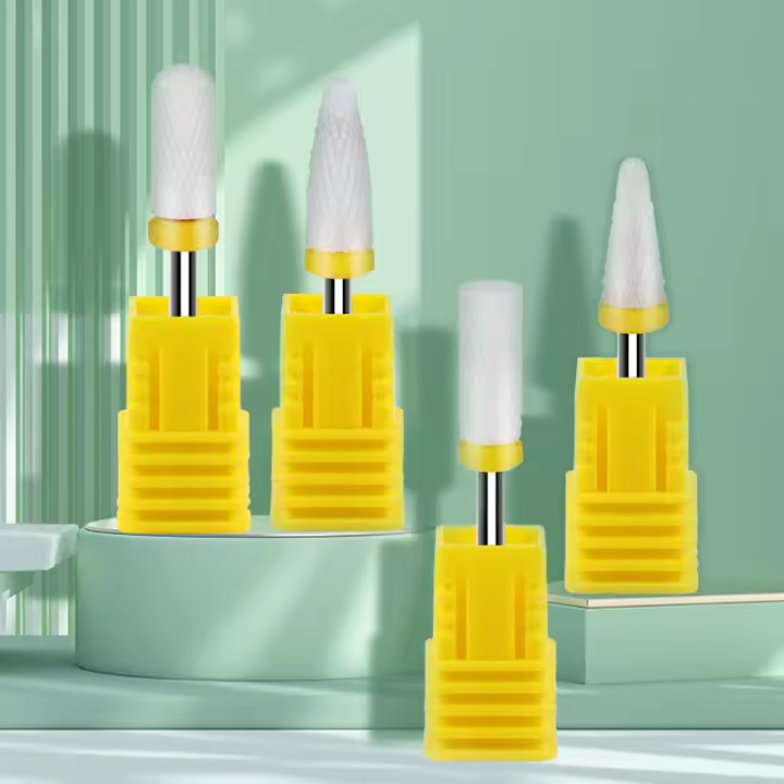 Kit De 4/6 Piezas De Brocas De Uñas De Cerámica Para Taladro Eléctrico Accesorios Para Manicura Eliminación De Esmalte De Gel Y Acrílico - 1