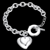 Pulseras de corazón de plata de ley 925 para mujer, joyería de lujo, recuerdo de boda, artículos de Navidad, joyería - details 2