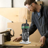 Máquina de tallado de carpintería eléctrica de 800W máquina de tallado de carpintería de 6 velocidades máquina de tallado de borde eléctrico herramienta de corte de borde bricolaje 6.35 fresadora， - details 7