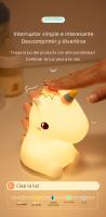 Lámpara Nocturna De Silicona Unicornio Para Niños Luz LED Recargable Por USB Decoración De Habitación Animal Cartoon Lámpara Táctil Para Regalos - details 1