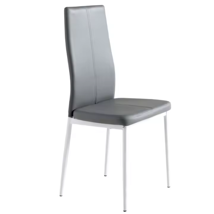 Miroytengo Sora Pack 2 sillas Estilo Moderno Color Gris tapizado Polipiel salón Comedor 98x42x47 - 1