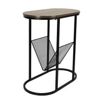 ARISE SHOP-Mesa Auxiliar De Madera, Balcón Mesa De Ocio Mesa De Doble Uso Estante De Flores Multifuncional Y Revistero Sofá Mesa Auxiliar,50X27X54.5CM - details 0