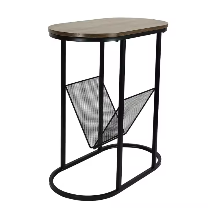 ARISE SHOP-Mesa Auxiliar De Madera, Balcón Mesa De Ocio Mesa De Doble Uso Estante De Flores Multifuncional Y Revistero Sofá Mesa Auxiliar,50X27X54.5CM - 1