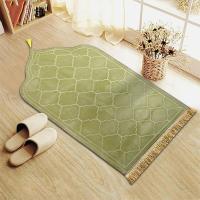 Carpetas De OraciónIslamicas Con Borlas Y Antideslizantes De Terciopelo Grueso Y Geométricas Para El Hogar Y La Sala De Estar - details 3