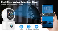 Cámara IP WiFi 6MP Con Lente Dual Pantalla Dual Monitor De Bebé Seguridad Doméstica Cámara PTZ Tracking Automático CCTV iCsee Blanco - details 7