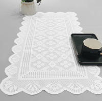 Corredor De Mesa Moderno Minimalista En Blanco Con Encaje Decoración Nórdica Para Mesa De Comedor Televisor Tapete De Té - details 5