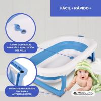 Bañera bebé plegable infantil Bubba Mobiclinic® Kids Infantil Diseño interior antideslizante Cómodo y Seguro Fácil de transportar Asa para colgar Incluye tubo de desagüe Patas antideslizantes Segura Azul - details 2
