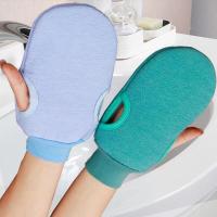 Toalla De Baño Exfoliadora De Dos Cara Color Sólido Para Adultos Con Yarn Rugosa Guantes De Fricción Para Hombres Y Mujeres - details 1