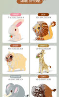 Puzzle 3D De Papel Con Animal Para Niños Juguetes Educativos Montessori DIY Manual De Artesanía Modelo Tridimensional Para Niño Y Niña - details 11
