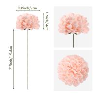 25pcs Flores Artificiales De Dalia Rosa Blush Con Tallos Para Boda DIY Centros De Mesa De Baile De Novia Decoración Del Hogar - details 8