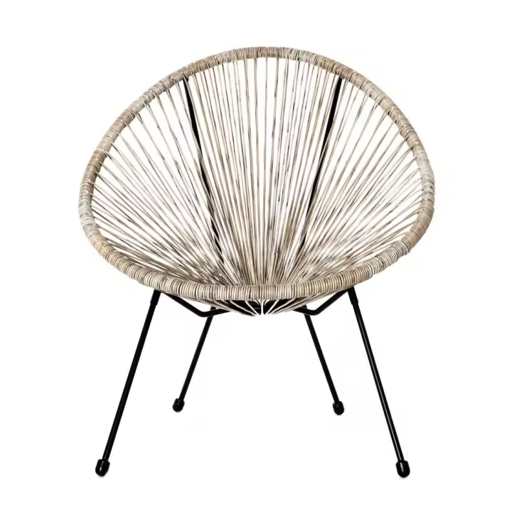 Sillón de jardín Acapulco color de rattan PE y Acero Lola Home - 1