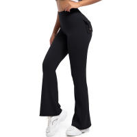 SSITO Mallas de gimnasio de pierna Ancha para Mujer, Mallas de Yoga de Alta elasticidad, sensación desnuda, ropa de trabajo de compresión para Fitness con bolsillos, pantalones de Yoga de pierna - details 10