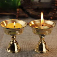 Soporte De Vela De Cobre 1PC Lámpara De Mantequilla Decoración Para El Hogar Estilo Antiguo Soporte De Vela Larga Cupón De Cobre - details 6