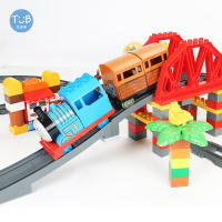 Juguetes DIY Para Niños Y Bebés Bloques De Construcción Grandes Con Vías De Tren Y Semáforos Rojos En Color Negro Accesorios Duplo Para Juego De Construcción - details 0