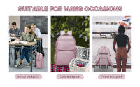 Mochila Ligera Para Niñas Y Adolescentes Con Capacidad Para Portátil De 15 Pulgadas Mochila De Viaje Casual Para Mujeres Mochila Escolar De Primaria Y Secundaria - details 5
