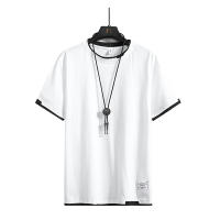 Camiseta De Algodón Puro Para Hombre Estampado Casual De Verano Sin Capucha Manga Corta Trendy Inner Wear Marca - details 1