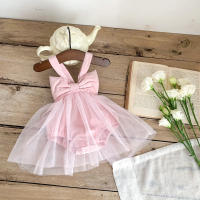 Bailarina Romper Para Bebés Niñas 0-2 Años Vestido De Malla Con Gran Lazo Traje De Baile Princesa Estilo Activo Ropa De Verano - details 25