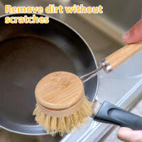 Cepillo De Cocina Con Mango Largo Y 4 Cabezas De Repuesto Cepillo De Limpieza Para Ollas Platos Y Sartenes Herramienta Ecológica Para El Hogar - details 5