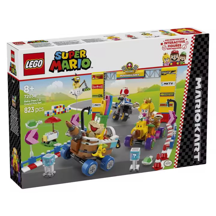 Lego Super Mario Mario Kart: Set Bebé Peach y Grand Prix Juguetes LEGO - 1