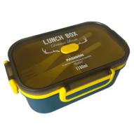 Fiambrera Azul 1100ml con cubiertos para picnic, tuper a prueba de fugas para una comida equilibrada y saludable tupperware ONFENG - details 1