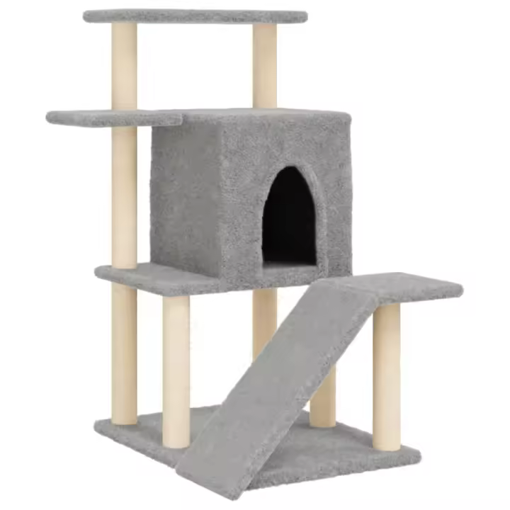 Rascador para Gatos with postes de ISAL gris Claro 97 cm - 1