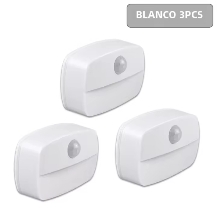 Lámpara De Noche LED Con Sensor De Movimiento Luz Sin Cable Para Armario Dormitorio Escaleras Potencia De Batería Iluminación De Pasillo - 1