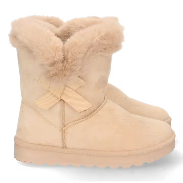 PuntoSalao Botas australianas con lazo en color beige oscuro mujer - 1