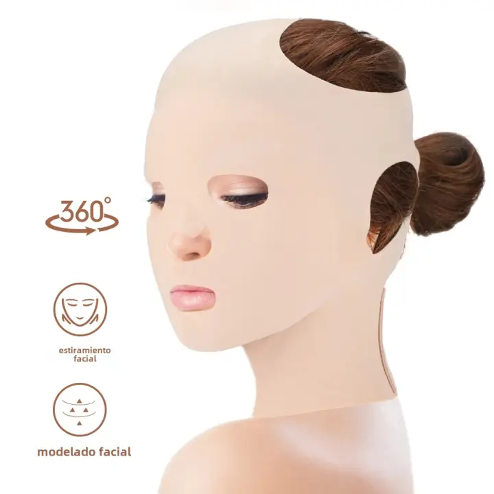 Máscara De Sueño Reutilizable 3D Levantamiento Facial Respirable Cinturón V Shaper Antiarrugas Adelgazante Herramienta De Belleza - 1