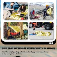 Manta Térmica De Supervivencia Y Emergencia Dorada/Oro Para Camping Y Senderismo Manta De Aislamiento Para Todas Las Condiciones Climáticas - details 5