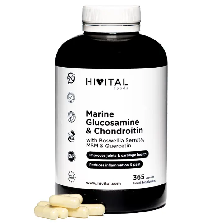 Glucosamina con Condroitina. 365 cápsulas (Tratamiento para 4 meses). Hivital - 1