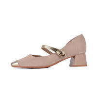 Zapatos Mary Jane de estilo francés para mujer, zapatos individuales con correa para la boca poco profunda, adecuados para caminar y bailar - details 0