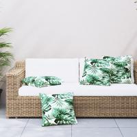 vidaXL Cojines de sofá 4 unidades tela 40x40 cm en color Crema/Negro/Verde y más | acolchados duraderos para sofás de jardín terraza exterior - details 5