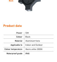 Lámpara De Pared LED12W Impermeable Para Exterior Iluminación De 4 Lados Para Jardín Y Courtyard Iluminación Decorativa Exterior - details 1