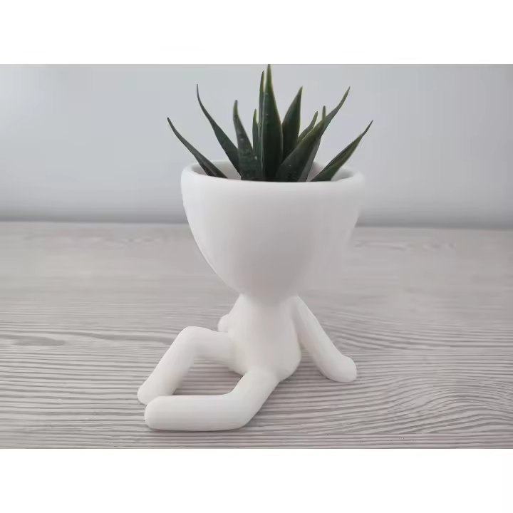 Maceta con forma de persona sentada Zen - Decoración para el hogar y jardín - 3DRoots - 1