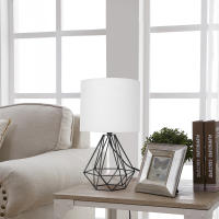 Aigostar - Lámpara de Mesa Estilo Retro Industrial, Portalámparas de Casquillo Fino E14, Lámpara Decorativa con Base Metálica y Tulipa Blanca, Perfecta para Decorar Cualquier Estancia - details 4