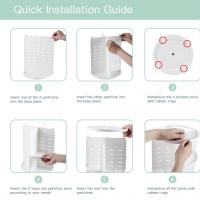 Organizador De Maquillaje 360 Grados Giratorio En Transparencia Para El Baño Y La Encimera Estantería De Carrousel Para Cosméticos - details 4