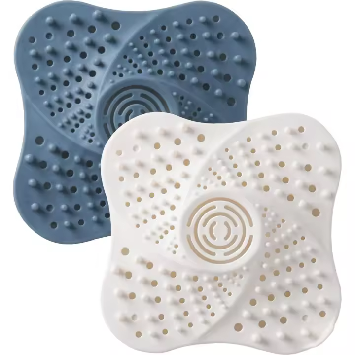 2 piezas de drenaje de ducha, drenaje de silicona, cubiertas de drenaje de ducha, drenaje de ducha, tapón de fregadero con ventosas, para cocina, bañera y baño - 1