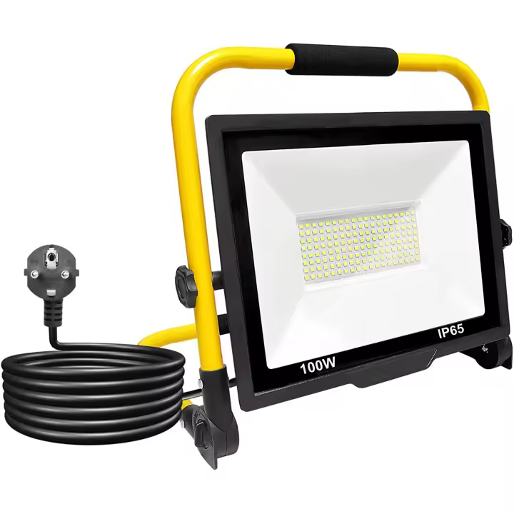 Foco de Trabajo LED, Luz de Inundación Blanca 6000K, Panel Giratorio 360 °, Impermeable IP65, Ajustable - 1