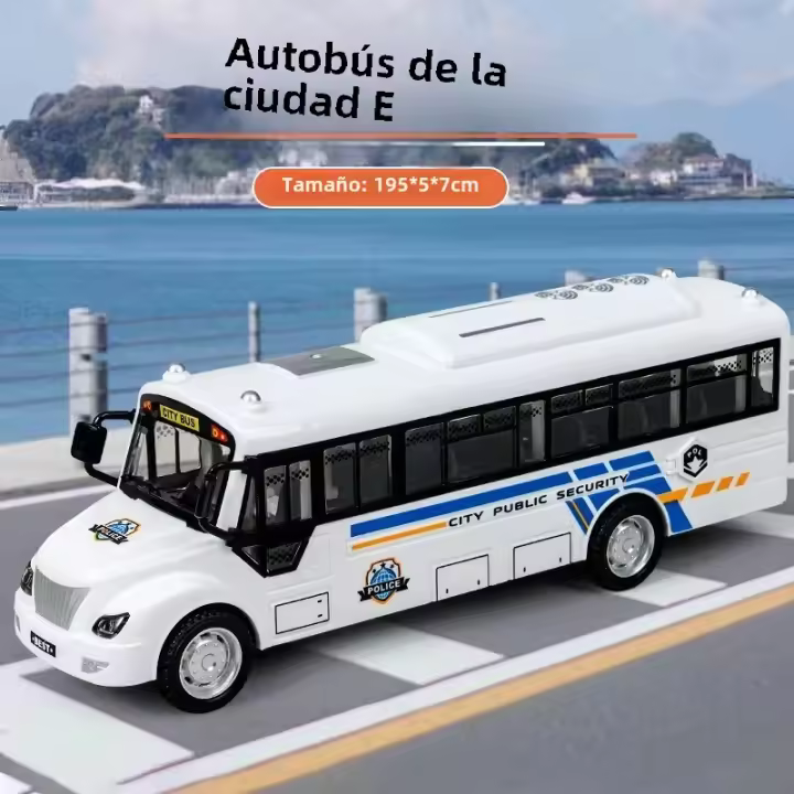 Modelo De Autobús De Escuela Con Inercia 1:30 Para Niños Juguete Educativo Con Sonido Luz Y Música Regalo De Cumpleaños - 1
