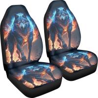 Protector De Asiento Delantero De Coche Personalizado 3D Impresión De Animal Universal Apto Para Todas Las Estaciones 2 Piezas - details 2