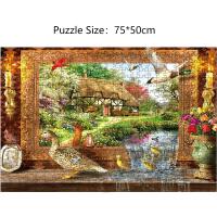 Rompecabezas De 1000 Piezas Para Adultos 75x50cm Mural De Animales De Un Estanque Juguete Reductor De Estrés Regalo De Navidad - details 2