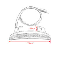 Faro Trasero De Motocicleta Con Señal De Giro Y Luz De Freno LED Para Harley Sportster XL 883 1200 Iron 48 72 Plástico De Alta Calidad - details 1