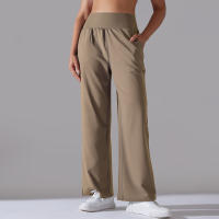 Pantalones Rectos De Pierna Ancha Para Mujer Casual Pantalones De Oficina Cintura Alta Holgados Para Danza Leggings Sin Costuras De Nylon - details 34