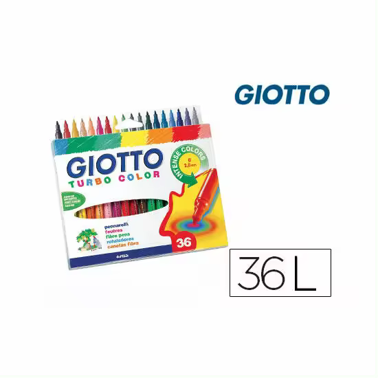 Rotulador giotto turbo color caja de 36 colores Giotto - 1