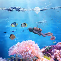 Adornos Para Acuario Mini Personas Plantas Piedras Decoraciones De Tortuga Colores Fluorescentes Para Tanque De Peces Resina Sintética - details 2